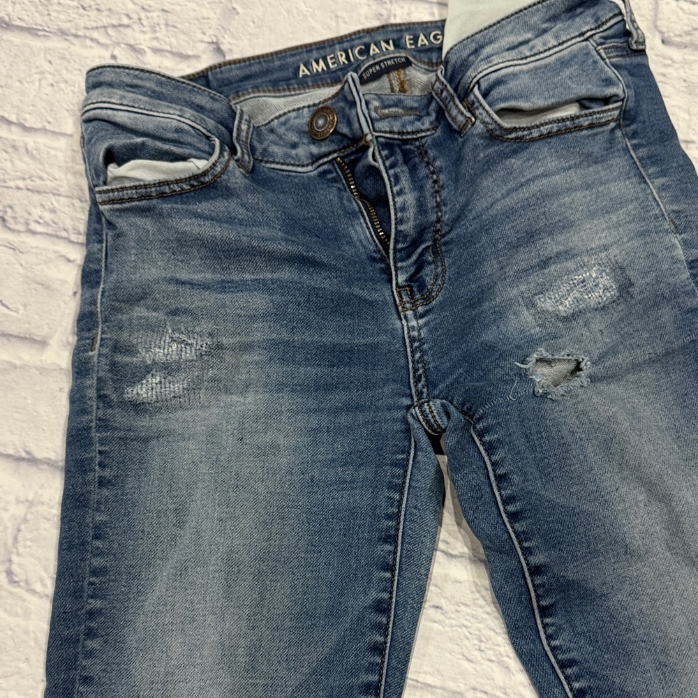 American Eagle Outfitters Dark Blue Skinny Jeans - Picture 9 of 9